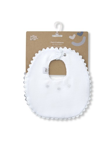 Pack 2 Baberos Bco/Gris