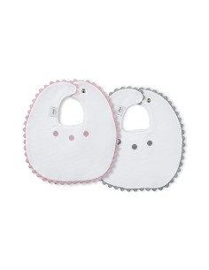 Pack 2 Baberos Rosa/Gris