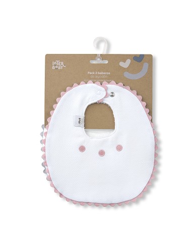 Pack 2 Baberos Rosa/Gris