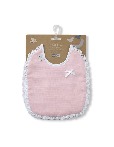 Pack 2 Baberos Rosa/Gris