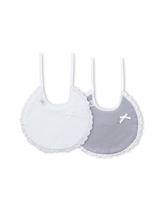 Pack 2 Baberos Bco/Gris