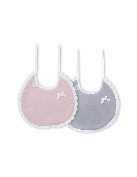 Pack 2 Baberos Rosa/Gris