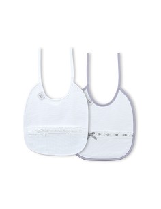 Pack 2 Baberos Bco/Gris