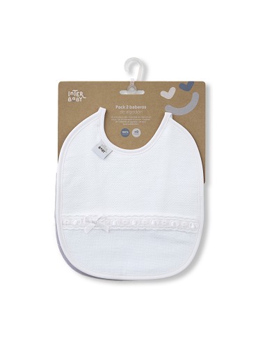 Pack 2 Baberos Bco/Gris
