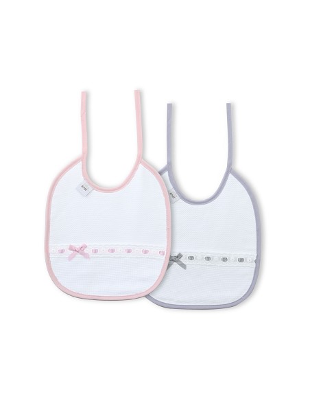 Pack 2 Baberos Rosa/Gris
