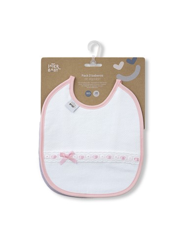 Pack 2 Baberos Rosa/Gris