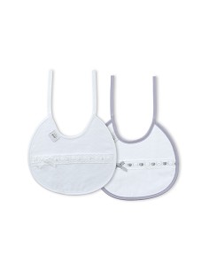 Pack 2 Baberos Bco/Gris
