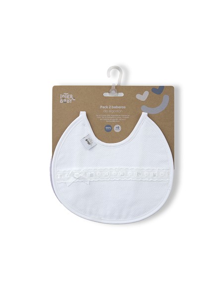 Pack 2 Baberos Bco/Gris