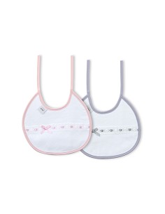 Pack 2 Baberos Rosa/Gris