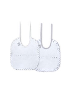 Pack 2 Baberos Bco/Gris