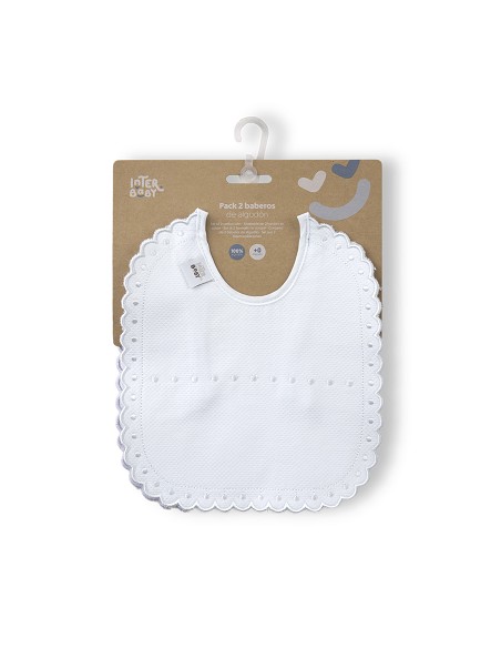 Pack 2 Baberos Bco/Gris