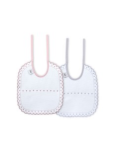 Pack 2 Baberos Rosa/Gris