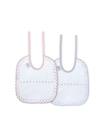 Pack 2 Baberos Rosa/Gris