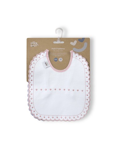 Pack 2 Baberos Rosa/Gris