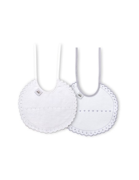 Pack 2 Baberos Bco/Gris