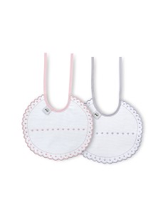 Pack 2 Baberos Rosa/Gris