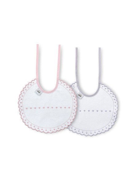 Pack 2 Baberos Rosa/Gris
