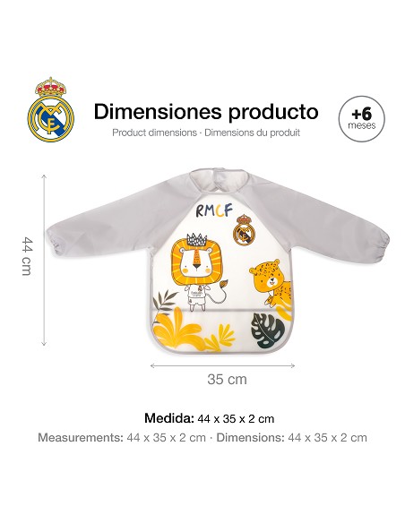 Babero Mangas Real Madrid Gris