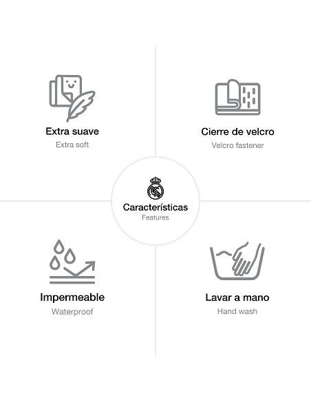 Babero Mangas Real Madrid Gris