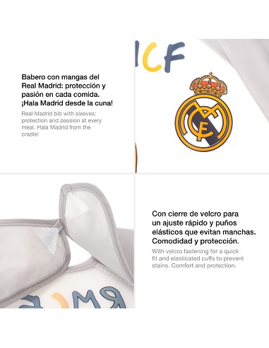 Babero Mangas Real Madrid Gris