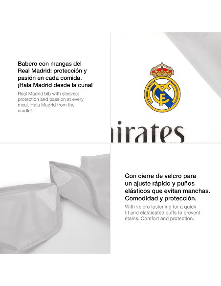 Babero Mangas Equipacion Rm Gris