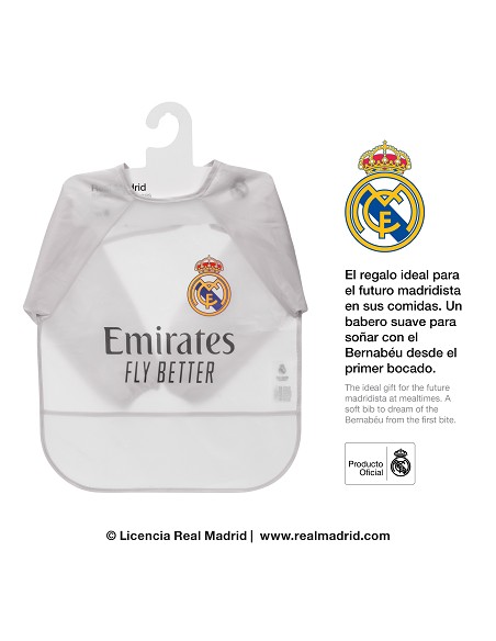 Babero Mangas Equipacion Rm Gris