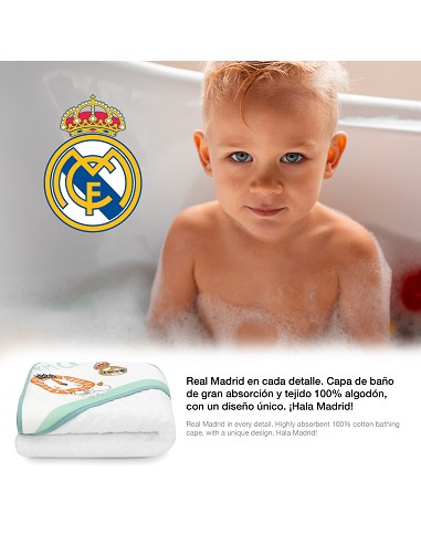 Capa de Baño 1X1 Real Madrid Leon Escudo Bco/Verde