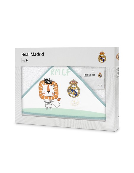 Capa de Baño 1X1 Real Madrid Leon Escudo Bco/Verde