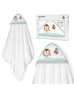 Capa de Baño 1X1 Real Madrid Leon Escudo Bco/Gris