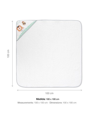 Capa de Baño 1X1 Real Madrid Leon Escudo Bco/Gris