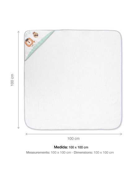 Capa de Baño 1X1 Real Madrid Leon Escudo Bco/Gris