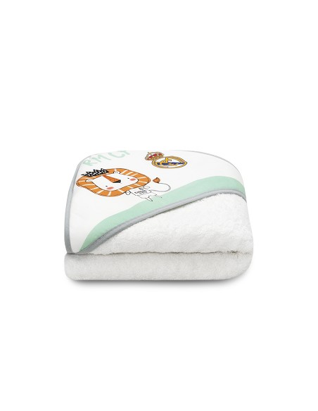 Capa de Baño 1X1 Real Madrid Leon Escudo Bco/Gris