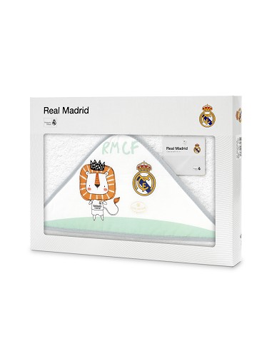 Capa de Baño 1X1 Real Madrid Leon Escudo Bco/Gris