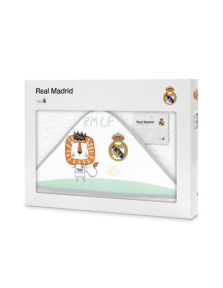 Capa de Baño 1X1 Real Madrid Leon Escudo Bco/Gris