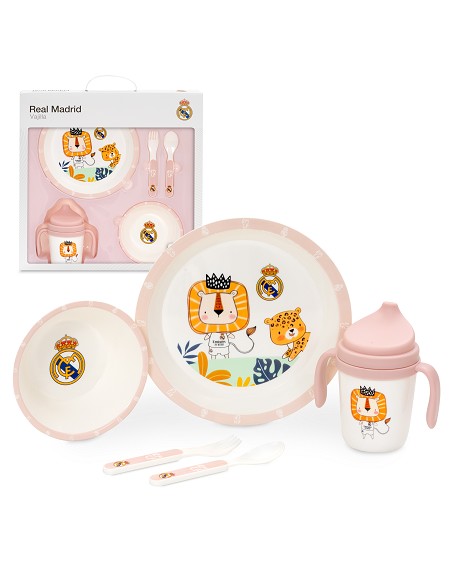 Set Vajilla 5 Pcs Real Madrid Rosa