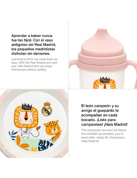 Set Vajilla 5 Pcs Real Madrid Rosa