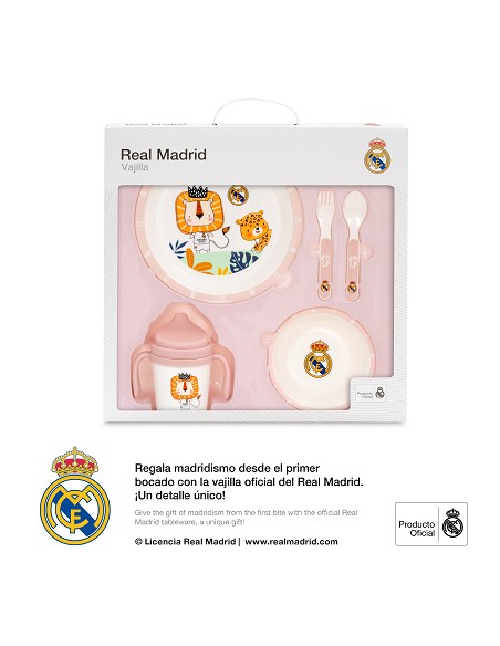 Set Vajilla 5 Pcs Real Madrid Rosa