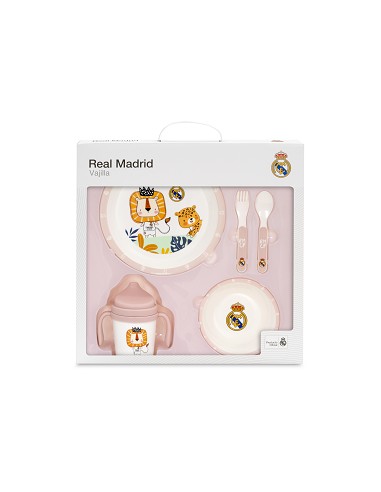 Set Vajilla 5 Pcs Real Madrid Rosa