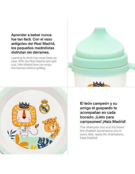 Set Vajilla 5 Pcs Real Madrid Verde