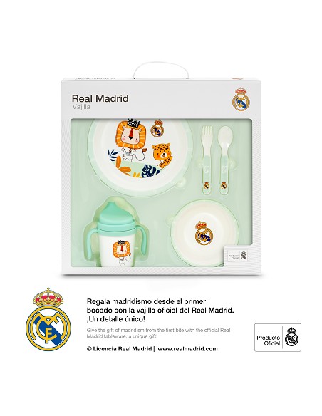 Set Vajilla 5 Pcs Real Madrid Verde