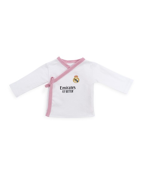 Set Regalo 5 Pcs 100% Alg  T 0-6 m Mod Real Madrid Rosa