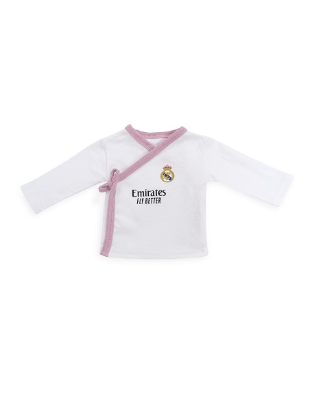 Set Regalo 5 Pcs 100% Alg  T 0-6 m Mod Real Madrid Rosa