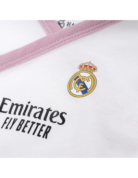 Set Regalo 5 Pcs 100% Alg  T 0-6 m Mod Real Madrid Rosa