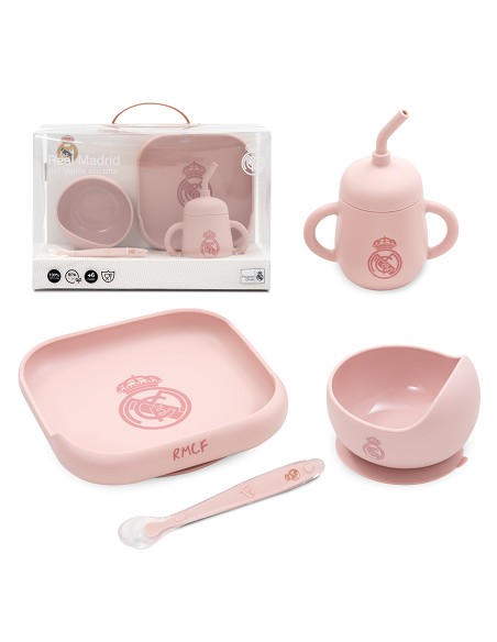 Set Vajilla 4 Pcs de Silicona Mod Mockup Rosa