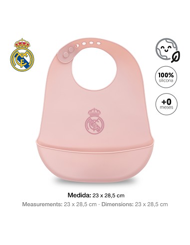 Babero Impermeable de Silicona Rosa