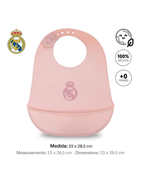 Babero Impermeable de Silicona Rosa