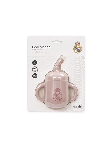 Vaso Antigoteo + Pajita de Silicona Rosa