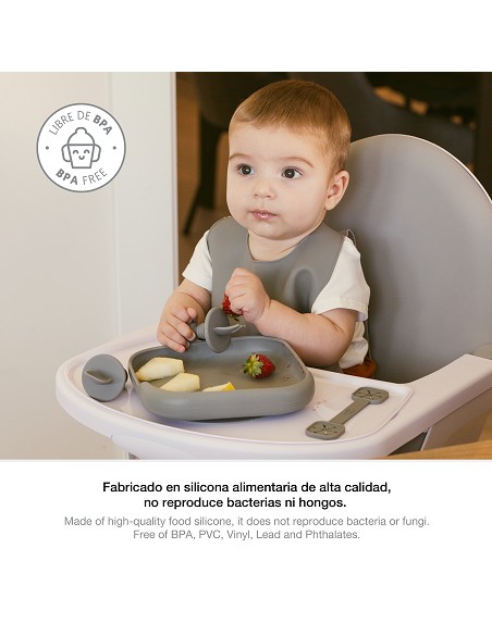 Cubiertos Aprendizaje Antiahogo de Silicona Rosa