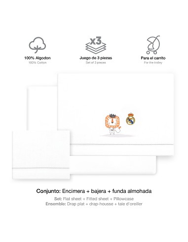 Triptico Coche Real Madrid Leon Escudo Bco/Gris