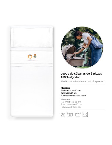 Triptico Coche Real Madrid Leon Escudo Bco/Gris